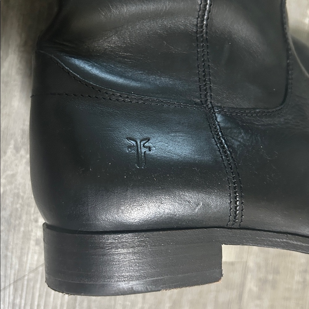 Frye Black Leather Riding Boots Size 10 - Picture 6 of 8